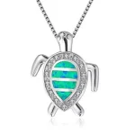 Pendentif Tortue - Carapace Rayée (Argent)