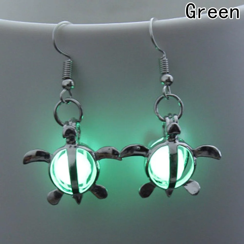 Boucles d'oreilles Tortue Lumineuse en détail