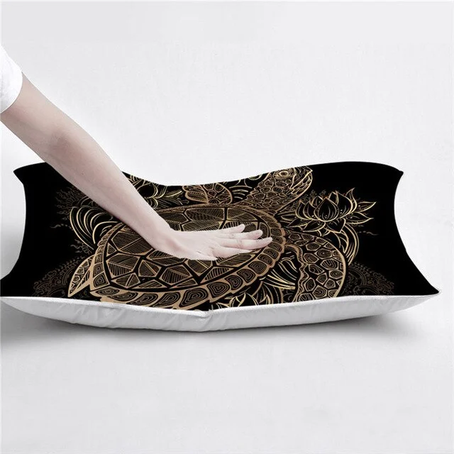 Coussin Tortue Motif Artistique
