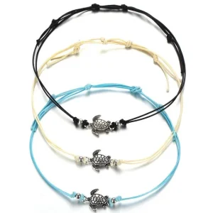 Set de 3 Bracelets Cheville Tortue