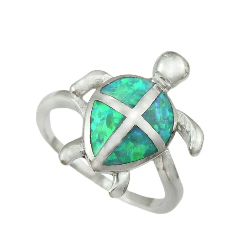 Bague Tortue - Croix en Argent