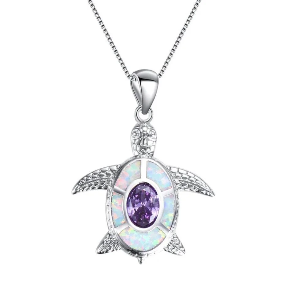 Pendentif Tortue - Corail en Argent