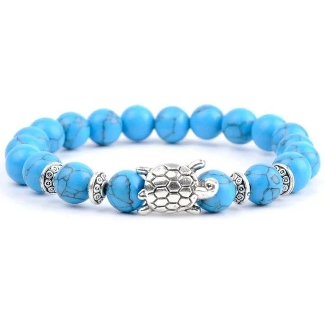 Bracelet Tortue Pierre Natural en Porté