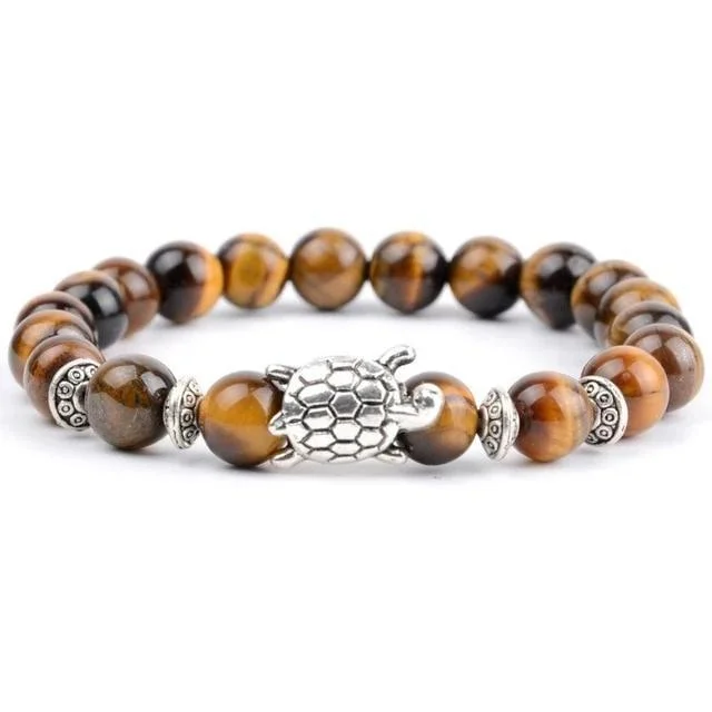 Détails du Bracelet Tortue Pierre Natural