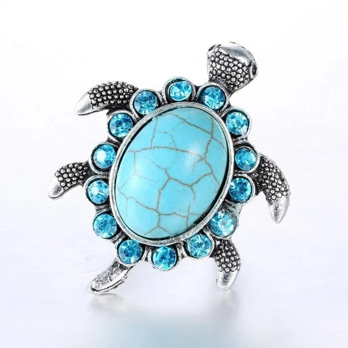 Bague Tortue - StoneBlue (Acier) – Image 3