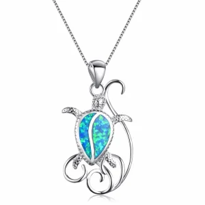 Pendentif Tortue de Mer - Noeud (Argent)