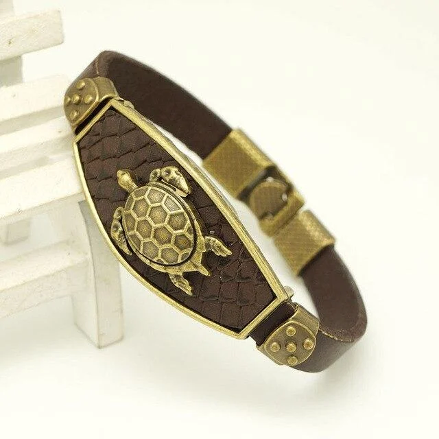 Bracelet Tortue en Cuir
