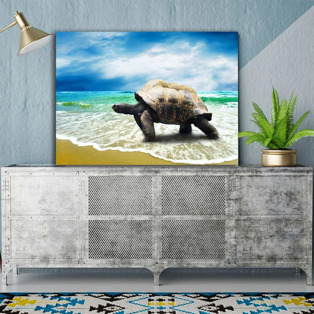 Tableau Tortue - Balade sur la plage – Image 4