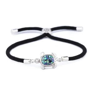 Bracelet Tortue avec Cordon - Emeraude