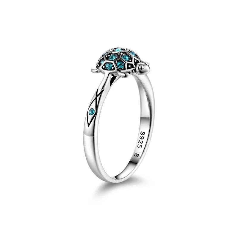 Détails de la Bague Tortue Shiny en Argent