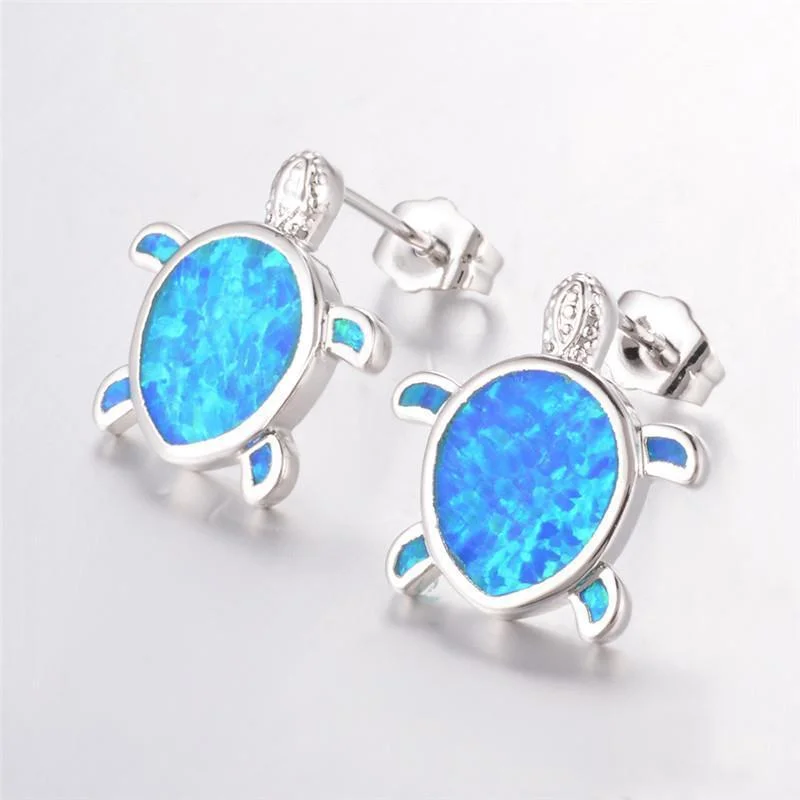 Boucles d'Oreilles Tortue Flamboyante Portées