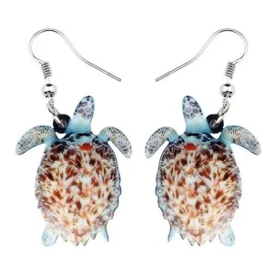 Boucles d'oreilles en Forme Tortue (Acrylique)