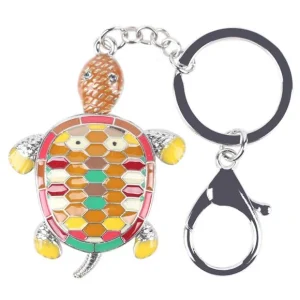 Porte-clé Tortue - Multicolore (Métal)