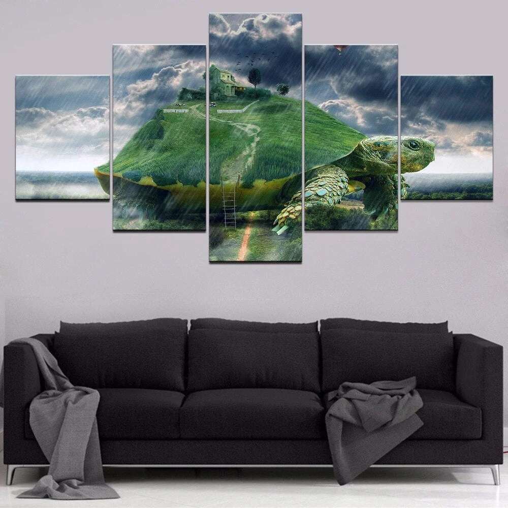 Tableau Tortue - Tempête sur la Colline – Image 2