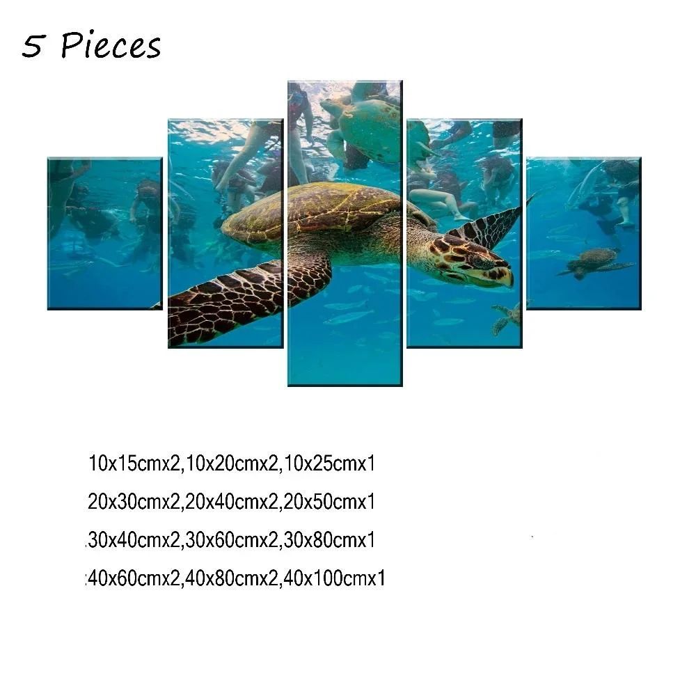 Tableau Tortue Plongée en Détail