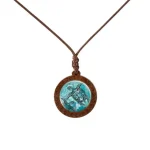 Collier Tortue en Bois - Médaillon