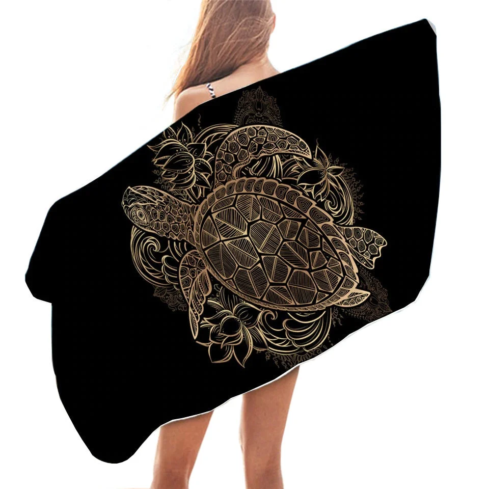 Serviette de Plage Tortue Artistique