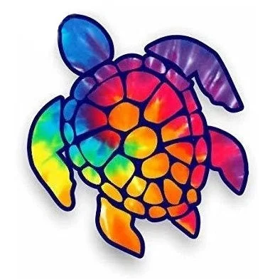 Autocollant Tortue Multicolore